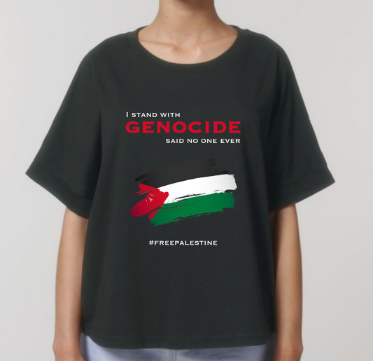 "Genocide" T-shirt (Rolled sleeves model) Women
